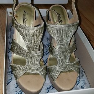 Lucky Brand Gold Metallic Wedges